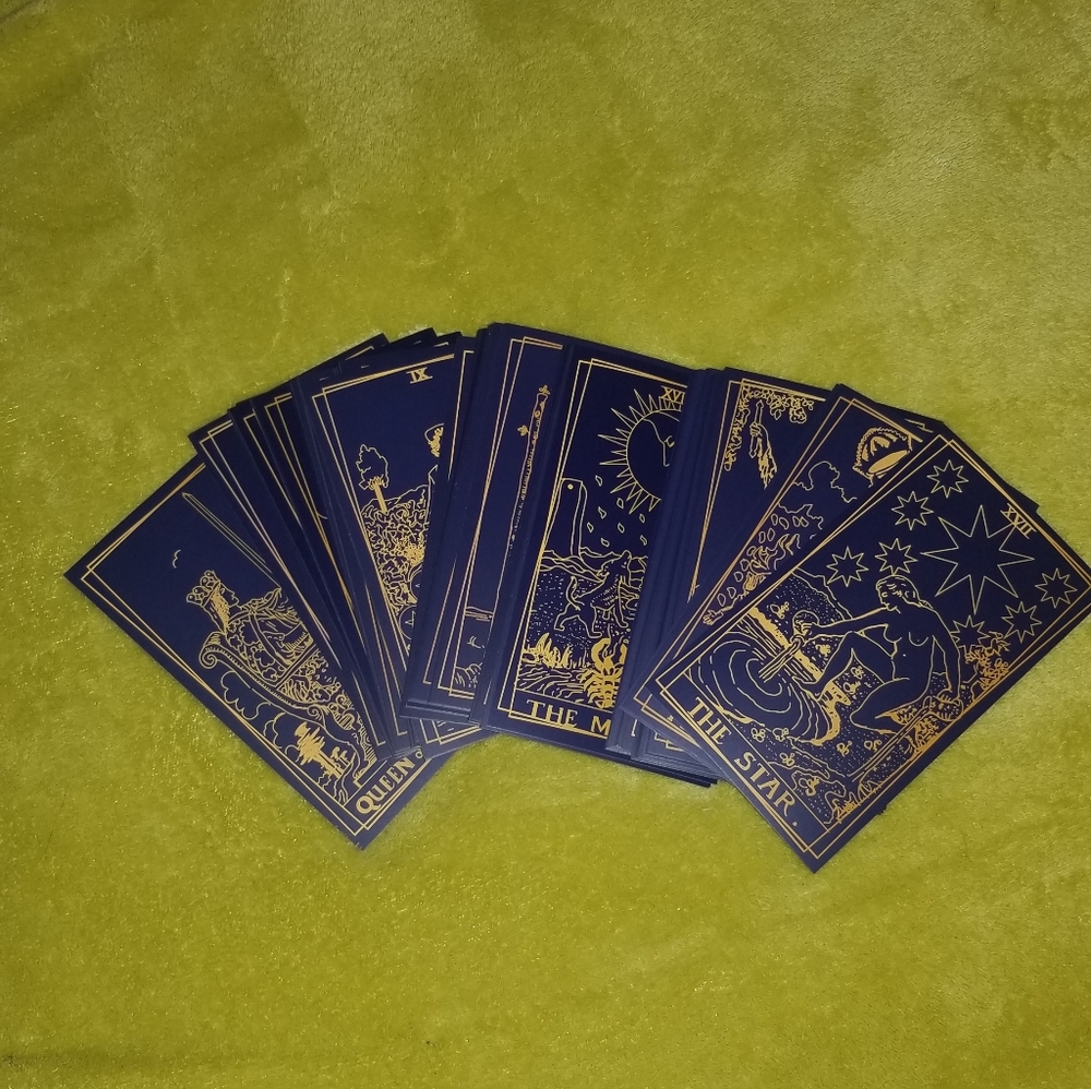 Large Blue Tarot Cards